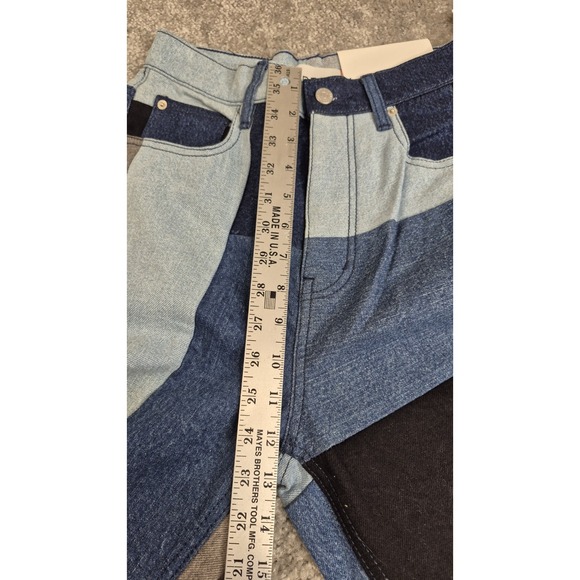 NWT Urban Outfitters BDG Patchwork High Rise Baggy Jeans Women 26x31 Boho Hippie - Picture 11 of 13